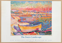 Georges Braque exhibition poster - Boats on the Beach - The Fauve Landscape - Los Angeles County Museum - art print - 1990