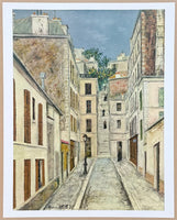 Maurice Utrillo exhibition poster - l'impasse cottin - Paris - Montmartre - museum artist - art print - impressionist