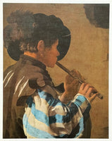 Hendrick Terbrugghen exhibition poster - Flute player - Dutch classic master - Golden Age - museum artist - art print - 1975