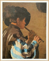 Hendrick Terbrugghen exhibition poster - Flute player - Dutch classic master - Golden Age - museum artist - art print - 1975