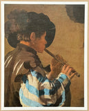 Hendrick Terbrugghen exhibition poster - Flute player - Dutch classic master - Golden Age - museum artist - art print - 1975