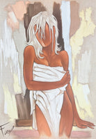 Pierre Farel exhibition poster - La Seviette - The Napkin - woman - exotic - sexy - Love - large art print