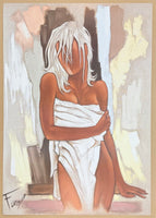 Pierre Farel exhibition poster - La Seviette - The Napkin - woman - exotic - sexy - Love - large art print