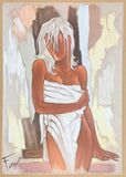 Pierre Farel exhibition poster - La Seviette - The Napkin - woman - exotic - sexy - Love - large art print