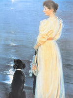 Peder Severin Kroyer exhibition poster - Summer Evening at Skagen - museum artist - Danish artist - art print