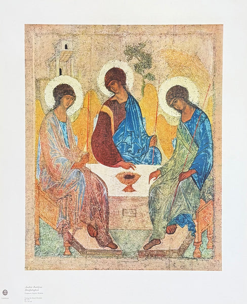Andrei Rublev exhibition poster - Icon of the Trinity - museum artist - art print
