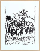 Pablo Picasso exhibition poster - Long live peace - dance - museum artist - art print - excellent