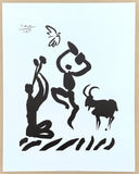 Pablo Picasso exhibition poster - Flute player - music - museum artist - art print - excellent