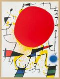 Joan Miro exhibition poster - Le soleil rouge - The red sun - museum artist - art print - surrealism - surrealism - 1999