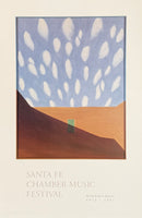 Georgia O'Keeffe exhibition poster - In the patio - Santa Fe Chamber Music Festival - art print - museum artist - 1996