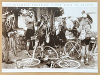 Tour de France exhibition poster - Scenes reminiscent of Renoir - decorative art - black white photography - art print - cycling