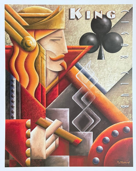 Michael Kungl exhibition poster - King Cigar Club - restaurant - bar - smoking - art print