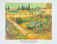 Vincent van Gogh exhibition poster - Blooming garden with path - flowers - museum artist - art print - France - landscape