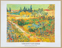 Vincent van Gogh exhibition poster - Blooming garden with path - flowers - museum artist - art print - France - landscape