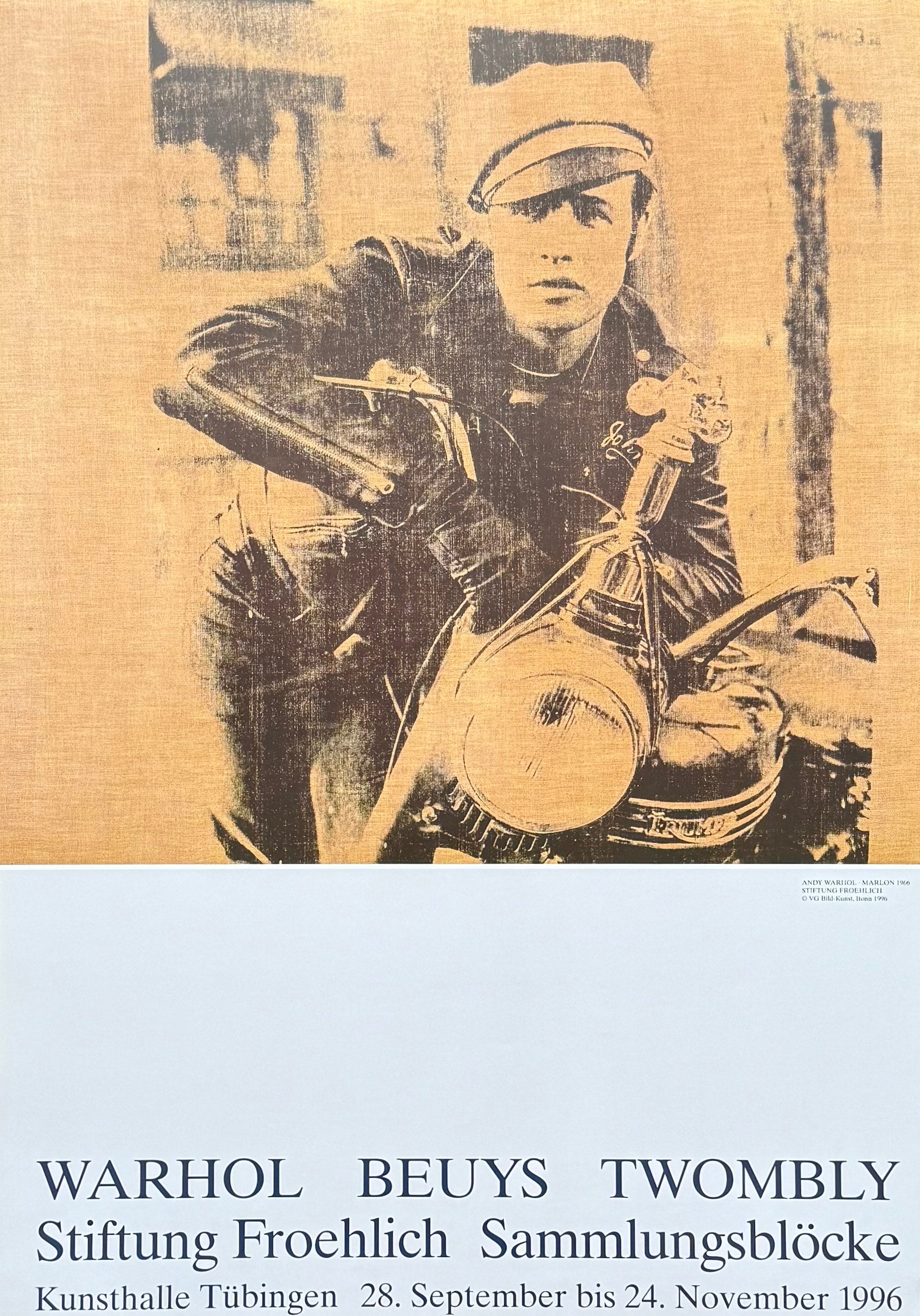 Andy Warhol exhibition poster - Marlon Brando - easy rider - pop