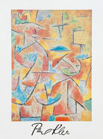 Paul Klee exhibition poster - baby and aunt - museum artist - art print - cubism