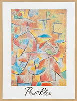 Paul Klee exhibition poster - baby and aunt - museum artist - art print - cubism