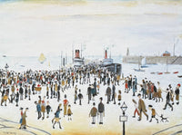 LS Lowry exhibition poster - Ferry boats - museum artist - art print