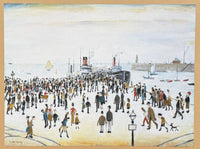 LS Lowry exhibition poster - Ferry boats - museum artist - art print