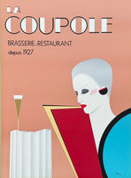 Razzia exhibition poster - La Coupole - Brasserie Restaurant Paris - cocktail - museum artist - art print - 1983