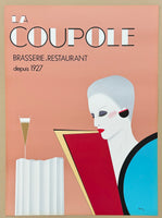 Razzia exhibition poster - La Coupole - Brasserie Restaurant Paris - cocktail - museum artist - art print - 1983