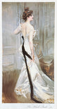 Giovanni Boldini exhibition poster - The Black Sash - female portrait - silk dress - Italian painter - museum artist - art print