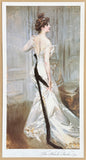 Giovanni Boldini exhibition poster - The Black Sash - female portrait - silk dress - Italian painter - museum artist - art print