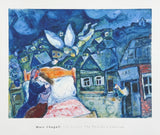 Marc Chagall exhibition poster - The dream - The Phillips Collection - love - blue - museum artist - art print