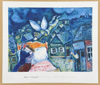 Marc Chagall exhibition poster - The dream - The Phillips Collection - love - blue - museum artist - art print