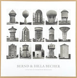 Bernd and Hilla Becher exhibition poster - Water Towers - Collection of contemporary photographs - photography - black and white - art print