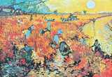 Vincent van Gogh exhibition poster - Red vineyards at Arles - France - large art print - museum artist - excellent