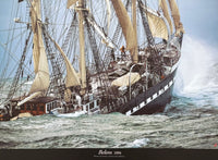 Sailing ship - Belem 1896 - vessel - French tall ship - ocean - sea - regatta - exhibition poster - art print - photography - offset litho