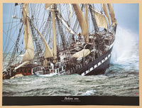 Sailing ship - Belem 1896 - vessel - French tall ship - ocean - sea - regatta - exhibition poster - art print - photography - offset litho