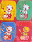 Andy Warhol exhibition poster - four Pandas - museum artist - art print - pop art - 1993