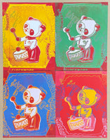 Andy Warhol exhibition poster - four Pandas - museum artist - art print - pop art - 1993