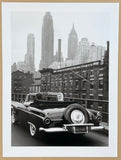 Marilyn Monroe exhibition poster - Car in New York City - Celebrity - Hollywood - black white photography - art print