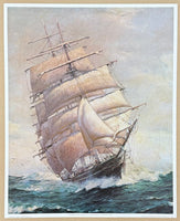Frank Vining Smith exhibition poster - The romance of sail - clipper ship - museum artist - art print - offset litho - 1983
