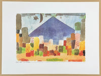 Paul Klee exhibition poster - Egyptian night - pyramid - cubism - museum artist - art print