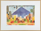 Paul Klee exhibition poster - Egyptian night - pyramid - cubism - museum artist - art print
