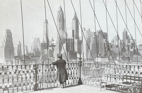 New York City exhibition poster - A view from the bridge, 1929 - skyline - Iconic - landmark - black white photography - art print