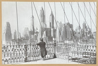 New York City exhibition poster - A view from the bridge, 1929 - skyline - Iconic - landmark - black white photography - art print