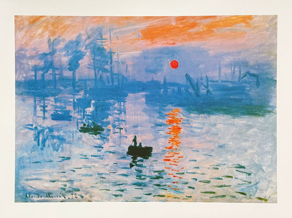 Claude Monet exhibition poster - Impression sunrise - impressionist - romantic - museum artist - art print