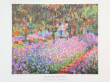 Claude Monet exhibition poster - Jardin de Monet Giverny - impressionist - romantic - museum artist - art print - 1989