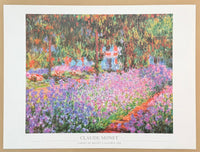 Claude Monet exhibition poster - Jardin de Monet Giverny - impressionist - romantic - museum artist - art print - 1989