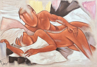 Pierre Farel exhibition poster - Good Morning - bedroom - naked couple - love - museum artist - art print