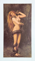 John Collier exhibition poster - Lilith with a snake - nude woman - museum artist - art print