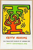 Keith Haring exhibition poster - San Francisco Museum of Modern Art - pop art - 1998 - museum artist - art print
