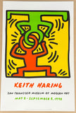 Keith Haring exhibition poster - San Francisco Museum of Modern Art - pop art - 1998 - museum artist - art print