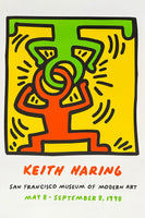 Keith Haring exhibition poster - San Francisco Museum of Modern Art - pop art - 1998 - museum artist - art print