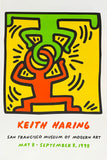 Keith Haring exhibition poster - San Francisco Museum of Modern Art - pop art - 1998 - museum artist - art print